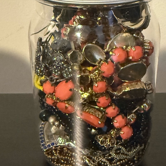Small Semi Mystery Jar of Jewelry - Picture 3 of 5